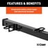 45048 by CURT MANUFACTURING - Receiver Tube Adapter (2-1/2in. to 2in. Shank; 4;500 lbs. GTW; 34in. Length)