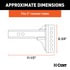 45911 by CURT MANUFACTURING - Replacement 2in. Adjustable Channel Mount Shank (Fits #45901; 6;000 lbs.)