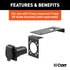 57202 by CURT MANUFACTURING - Connector Bracket Mount for 7-Way Bracket (Packaged)