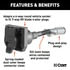 57667 by CURT MANUFACTURING - Electrical Adapter (6-Way Round Vehicle to 7-Way RV Blade Trailer)