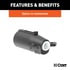 58140 by CURT MANUFACTURING - 7-Way RV Blade Connector Plug (Trailer Side; Black Plastic)