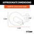 81560 by CURT MANUFACTURING - 3/8in. Safety Latch Clevis Hook (18;000 lbs; 3/8in. Pin)