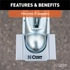 23079 by CURT MANUFACTURING - Trailer Coupler Lock; Fits Most 2in.; 1-7/8in. Couplers (Grey Aluminum)