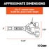 CURT Manufacturing 48006 Trailer Hitch Pintle Hook Mount Receiver-Mount Ball/Pintle Hitch (2in. Shank; 2-5/16in. Ball; 12;000