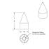 10000CB by UNITED PACIFIC - Wheel Lug Nut Cover Set - 33mm x 4-1/8", Black, Spike, Thread-On