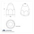 10045CB by UNITED PACIFIC - Wheel Lug Nut Cover Set - 1-1/2" x 2-3/4" Chrome, Plastic, Pointed Bullet, Push-On