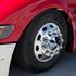 10045CB by UNITED PACIFIC - Wheel Lug Nut Cover Set - 1-1/2" x 2-3/4" Chrome, Plastic, Pointed Bullet, Push-On