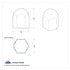 10057CB by UNITED PACIFIC - Wheel Lug Nut Cover Set - 1-1/2" x 2-1/4", Chrome, Plastic, Standard, Push-On Style