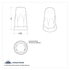 10059CB by UNITED PACIFIC - Wheel Lug Nut Cover - 33mm x 3.25", Chrome, Plastic, Tall, Classic, Push-On Style
