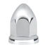 10061 by UNITED PACIFIC - Wheel Lug Nut Cover Set - 1.5" x 2 3/4", Chrome, Plastic, Bullet, with Flange, Push-On Style