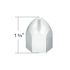 10062P by UNITED PACIFIC - Lug Nut Cover - 1" x 1 5/8" Chrome, Plastic, Bullet, Push-On