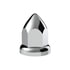 10075B by UNITED PACIFIC - Wheel Lug Nut Cover - 33mm x 2 3/8", Chrome, Plastic, Bullet, with Flange, Push-On Style