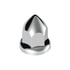 10075B by UNITED PACIFIC - Wheel Lug Nut Cover - 33mm x 2 3/8", Chrome, Plastic, Bullet, with Flange, Push-On Style