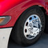 10075CB by UNITED PACIFIC - Wheel Lug Nut Cover - 33mm X 2-3/8" Bullet Design, Chrome, with Flange, Plastic, Push-On