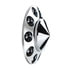 10082P by UNITED PACIFIC - Wheel Lug Nut Cover Set - 3/4" x 7/8", Chrome, Plastic, Pointed, Push-On Style