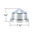 10082P by UNITED PACIFIC - Wheel Lug Nut Cover Set - 3/4" x 7/8", Chrome, Plastic, Pointed, Push-On Style