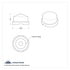 10082P by UNITED PACIFIC - Wheel Lug Nut Cover Set - 3/4" x 7/8", Chrome, Plastic, Pointed, Push-On Style