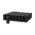 10190CB by UNITED PACIFIC - Wheel Lug Nut Cover Set - 33mm x 4 1/4", Black, Tall Cylinder, Thread-On