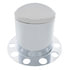 10212 by UNITED PACIFIC - Axle Hub Cover - 3 Piece Kit, Chrome, Dome, 10 Holes for 1-1/2" Lug Nuts, for Rear Steel Wheel