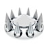 10241 by UNITED PACIFIC - Axle Hub Cover - Chrome Pointed Front Axle Cover with 33mm Spike Thread-On Nut Cover