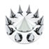 10241 by UNITED PACIFIC - Axle Hub Cover - Front, Chrome, Pointed, with 33mm Spike Thread-On Nut Cover