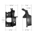 21965 by UNITED PACIFIC - Bumper Bracket - Passenger (RH), Black, for 2013-2021 Kenworth T680