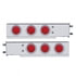 United Pacific 22350 Light Bar Light Bar - Rear, Stainless Steel, Spring Loaded, 3-3/4" Bolt Pattern, with 6" x 4" Round