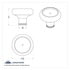 22963 by UNITED PACIFIC - Air Brake Valve Control Knob - Deluxe Military Medallion, Marine