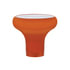 22966 by UNITED PACIFIC - Air Brake Valve Control Knob - "Tractor", Deluxe, Aluminum, Screw-On, with Stainless Plaque, Cadmium Orange