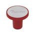 22982 by UNITED PACIFIC - Air Brake Valve Control Knob - "Tractor", Aluminum, Screw-On, with Stainless Plaque, Candy Red