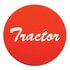 23010-2R by UNITED PACIFIC - Air Brake Control Valve Knob Sticker - "Tractor" Aluminum, Red