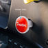 23222-1O by UNITED PACIFIC - Air Brake Valve Control Knob - Orange, "Tractor" Glossy Sticker, Chrome Lettering