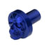23922 by UNITED PACIFIC - Air Brake Valve Control Knob - Zinc Alloy, Skull Design, Screw-On, Indigo Blue