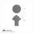 23926 by UNITED PACIFIC - Air Brake Valve Control Knob - Zinc Alloy, Skull Design, Screw-On, Pearl White