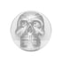 23926 by UNITED PACIFIC - Air Brake Valve Control Knob - Zinc Alloy, Skull Design, Screw-On, Pearl White