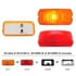 30145RK-C by UNITED PACIFIC - Clearance/Marker Light - Incandescent, Red/Polycarbonate Lens, with Rectangle Design