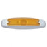 30294 by UNITED PACIFIC - Clearance/Marker Light - Halogen, Amber/Polycarbonate Lens, Single Bulb, with Stainless Steel Bezel