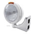 30380 by UNITED PACIFIC - Headlight - RH/LH, 7", Round, Chrome Housing, 6014 Bulb, with Incandescent Amber Turn Signal Light