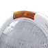 30380 by UNITED PACIFIC - Headlight - RH/LH, 7", Round, Chrome Housing, 6014 Bulb, with Incandescent Amber Turn Signal Light