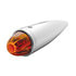 30535 by UNITED PACIFIC - Truck Cab Light - Chrome, Die Cast Torpedo, with Watermelon Glass Lens & 1156 Bulb, Dark Amber