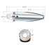 30553 by UNITED PACIFIC - Truck Cab Light - Clear, Incandescent, Chrome Torpedo Housing, Watemelon Lens