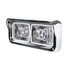 31154 by UNITED PACIFIC - High Power LED Chrome Projection Headlight with Turn Signal/Position Light Bar - Driver Side