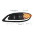31177 by UNITED PACIFIC - Black Projection Headlight with Turn Signal / Light Bar for 2006-2017 International Prostar - Driver Side