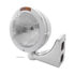 31195 by UNITED PACIFIC - Headlight - RH/LH, 7", Round, Polished Housing, H6024 Bulb, with Bullet Style Bezel, with Incandescent Amber Turn Signal Light