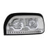 31203 by UNITED PACIFIC - Headlight Assembly - Driver Side (LH), Chrome, with LED Turn Signal and Light Bar