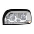 31203 by UNITED PACIFIC - Headlight Assembly - Driver Side (LH), Chrome, with LED Turn Signal and Light Bar