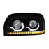 31205 by UNITED PACIFIC - Blackout Headlight with LED Turn Signal / Light Bar for 1996-2010 Freightliner Century - Driver Side
