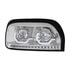 31204 by UNITED PACIFIC - Headlight Assembly - Passenger Side (RH), Chrome, with LED Turn Signal and Light Bar
