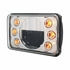 31237 by UNITED PACIFIC - ULTRALIT LED 4" x 6" Low Beam Rectangular Headlight with Dual Function 6 Amber LED Position Lights