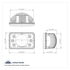 31238 by UNITED PACIFIC - Headlight - RH/LH, 4 x 6 in. Rectangle, High Beam, Bulb, with Dual Function 6 Amber LED Position Light